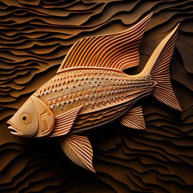 3D model Two tone labeo fish (STL)